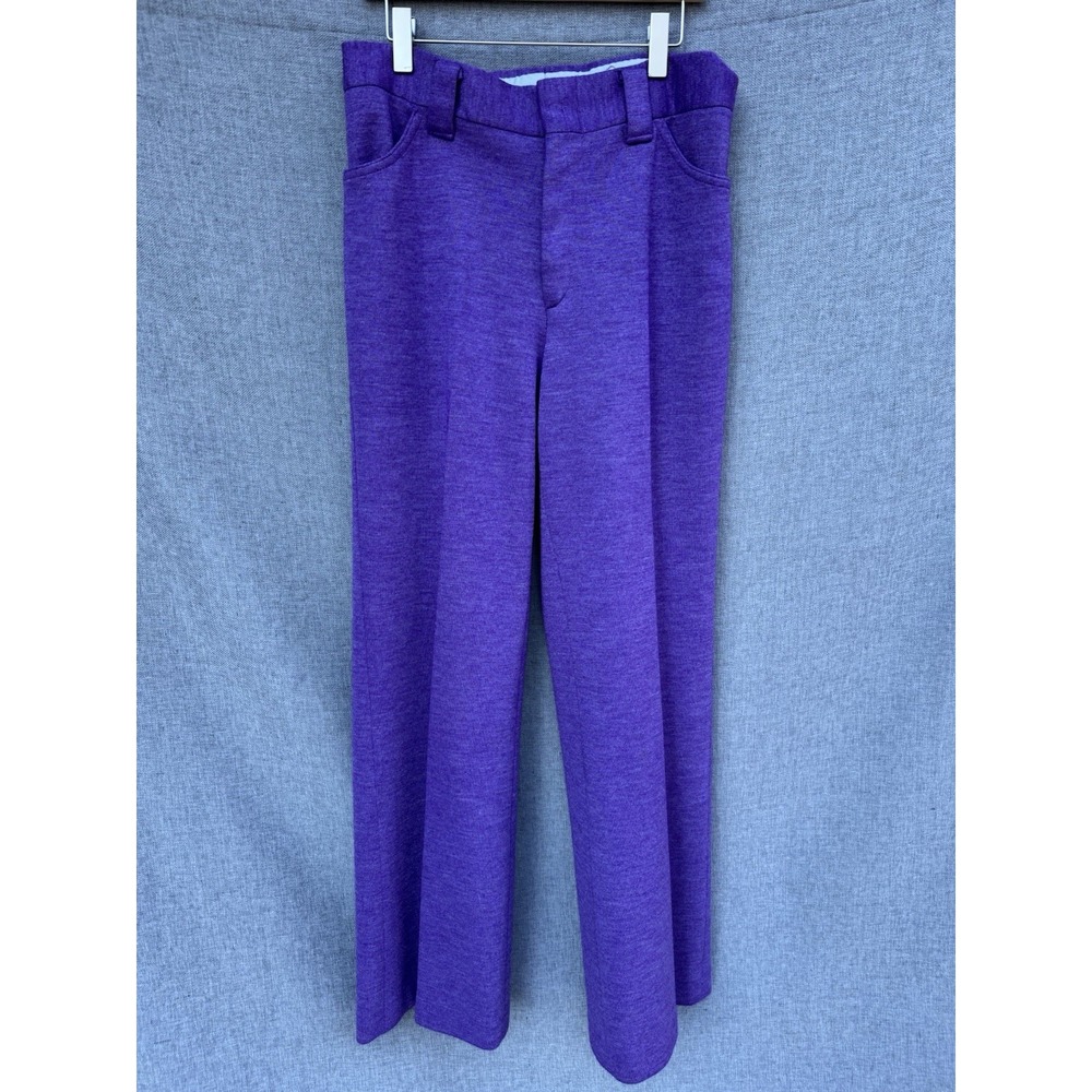 Vintage 1970's Levi's for Gals Purple‎ Wide Leg Sta-Prest Pants Sz 28